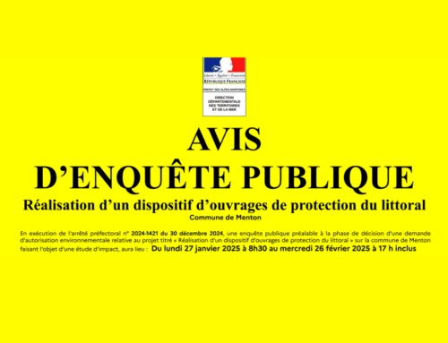 Avis d’enquête publique sur la commune de Menton
